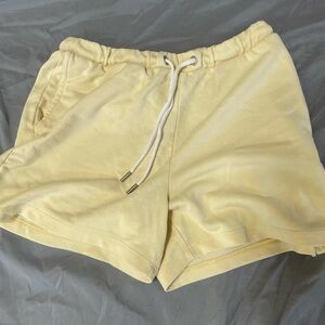 H&M Light Yellow Athletic Shorts